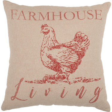 Sawyer Mill Red Farmhouse Living Pillow 18x18 VHC Brands - The Fox Decor